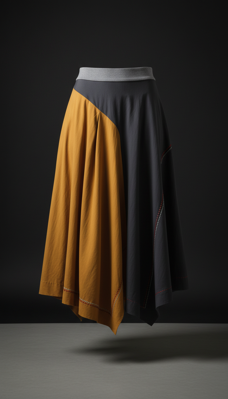 Relaxed-Fit Skirt With Bold Accents